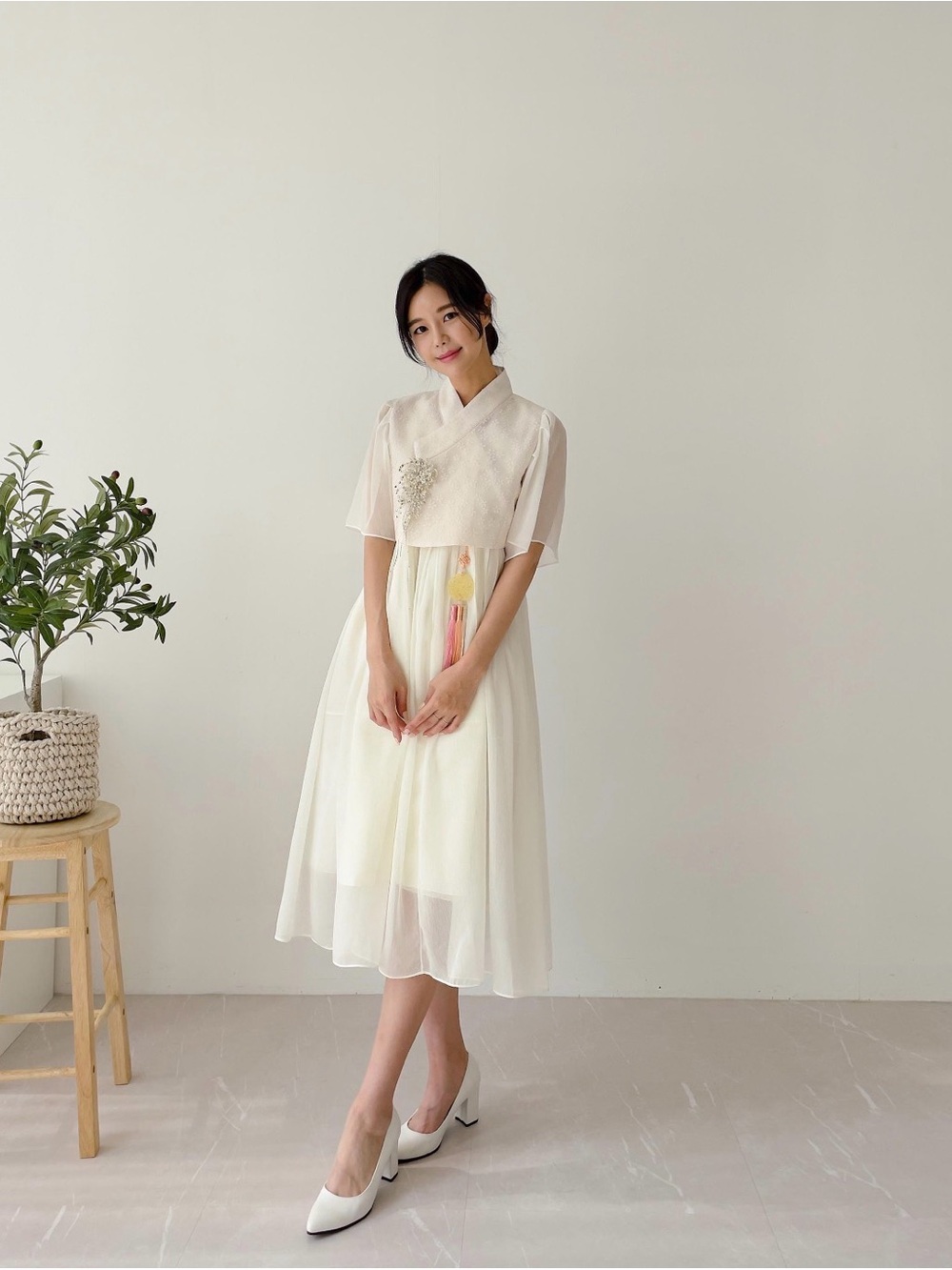 Modern Hanbok Wedding Dress